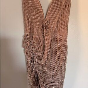 AKIRA Blush Pink Mesh Dress